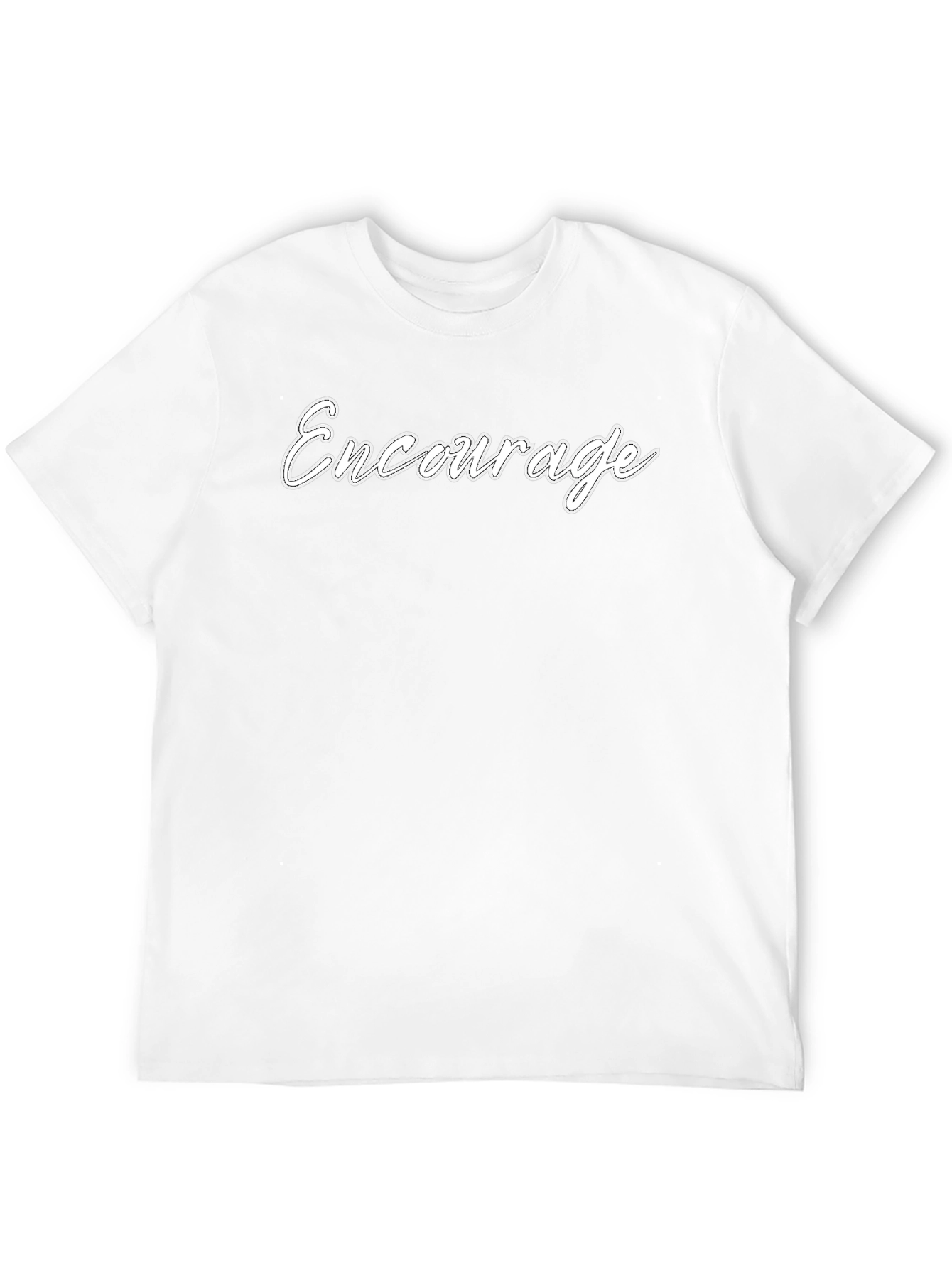 Encourage Black Cotton Graphic Tee