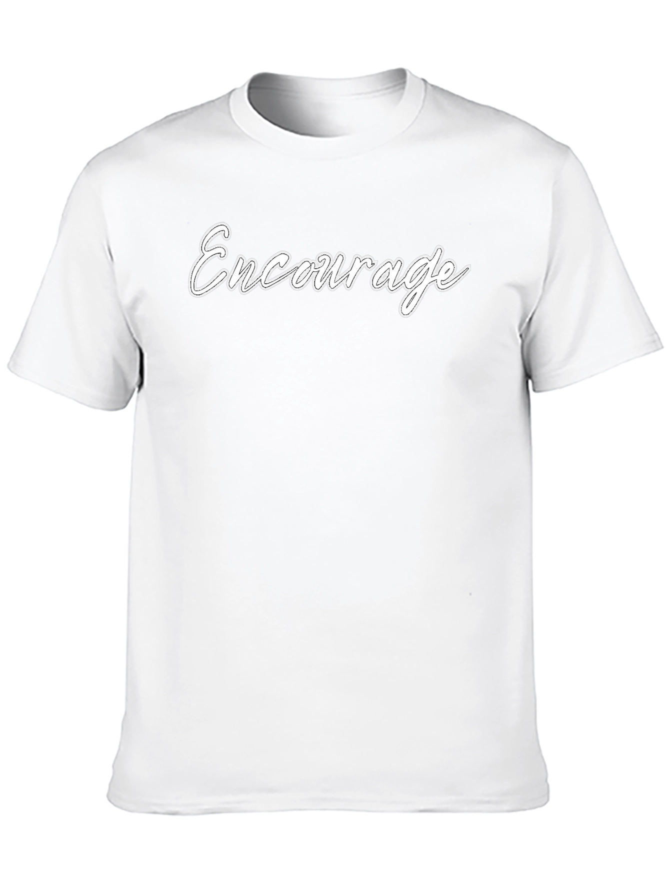 Encourage Black Cotton Graphic Tee