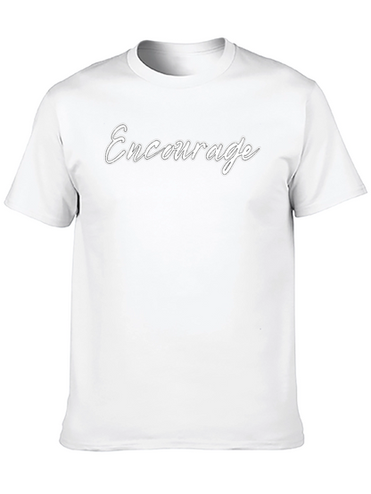 Encourage Black Cotton Graphic Tee