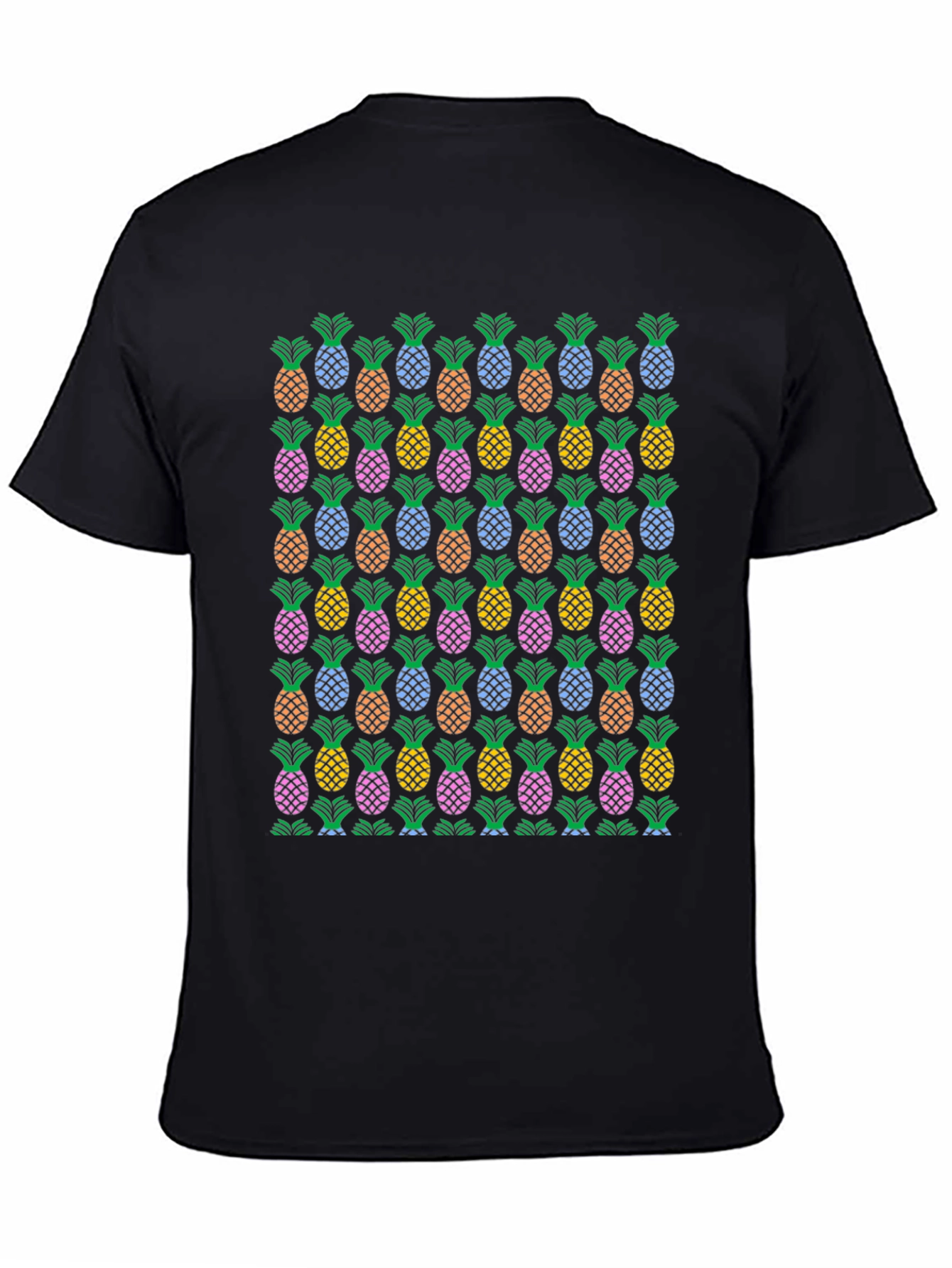Pineapple Print Crew Neck T-Shirt