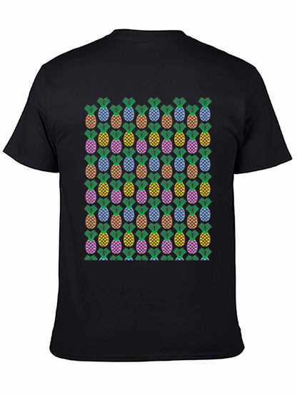 Pineapple Print Crew Neck T-Shirt