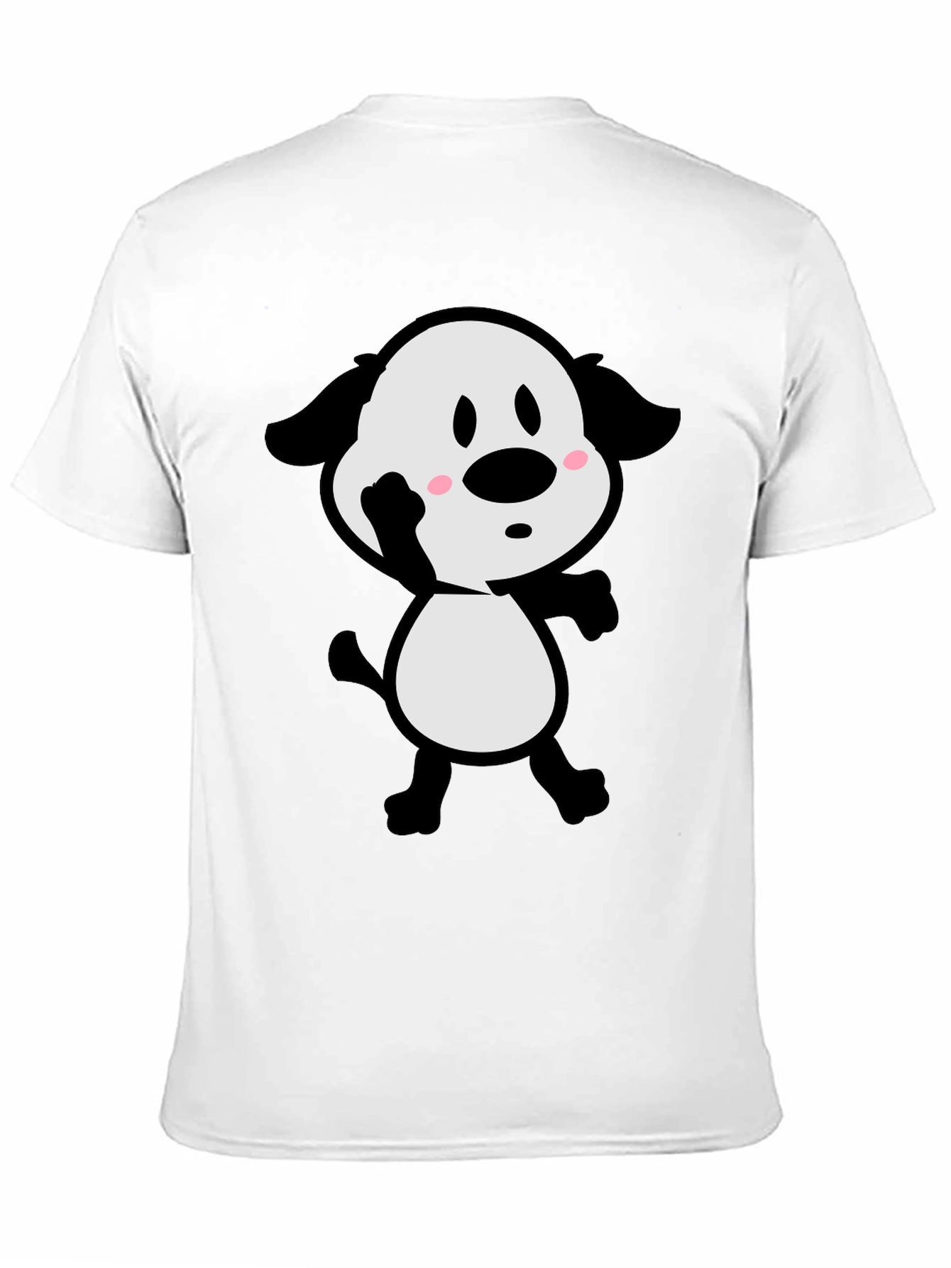Cartoon Dog Black T-Shirt