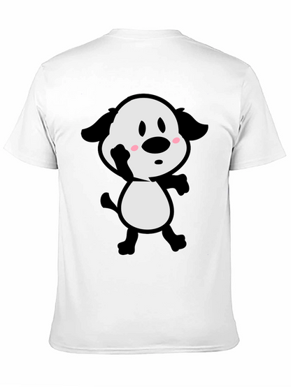Cartoon Dog Black T-Shirt