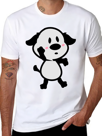 Cartoon Dog Black T-Shirt