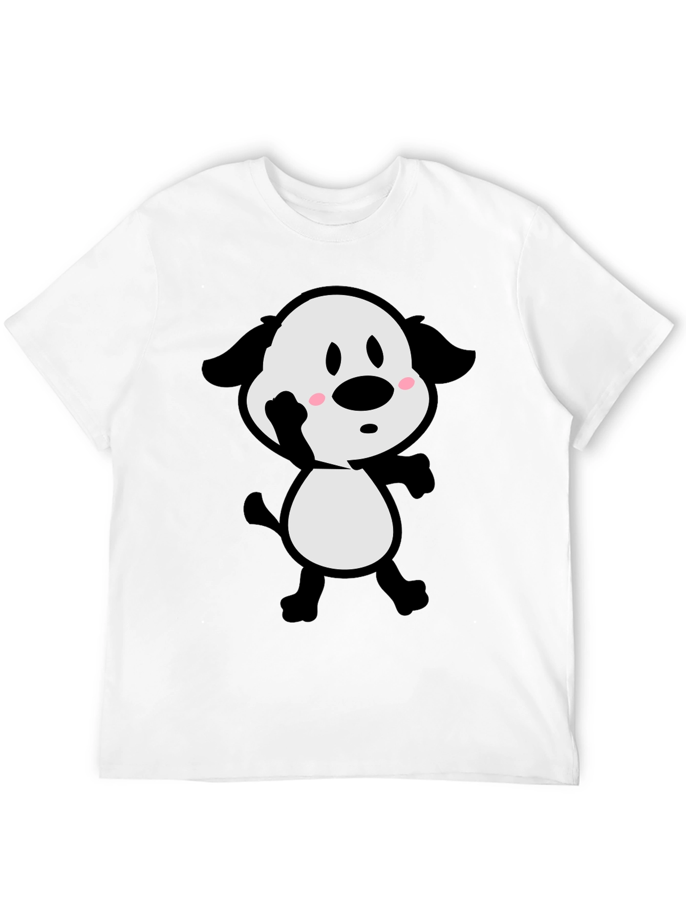 Cartoon Dog Black T-Shirt