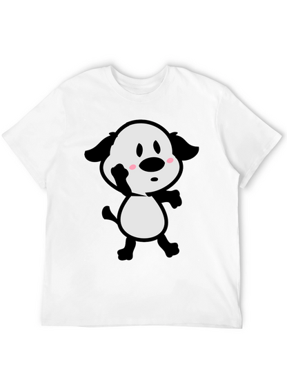 Cartoon Dog Black T-Shirt