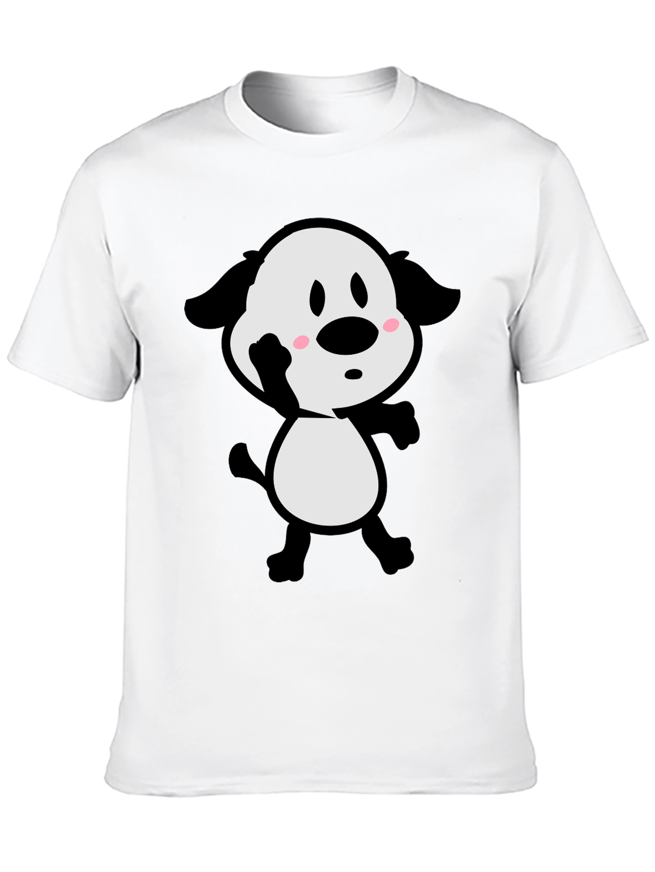 Cartoon Dog Black T-Shirt