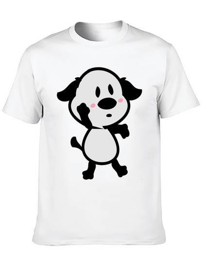 Cartoon Dog Black T-Shirt