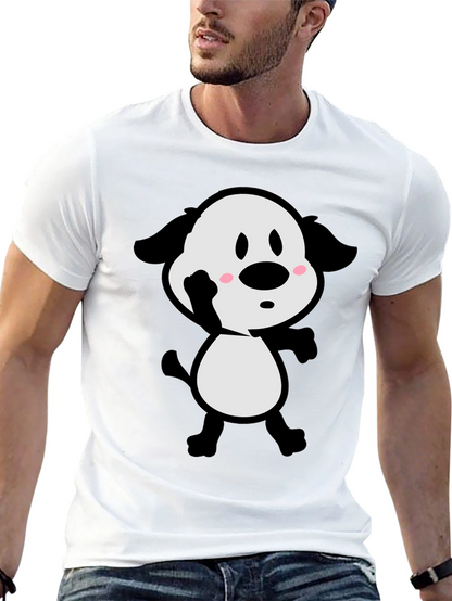 Cartoon Dog Black T-Shirt