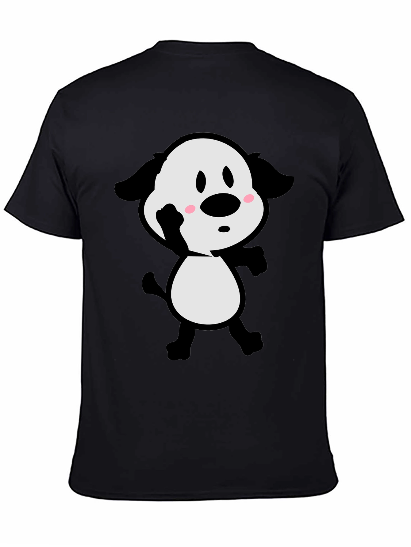 Cartoon Dog Black T-Shirt
