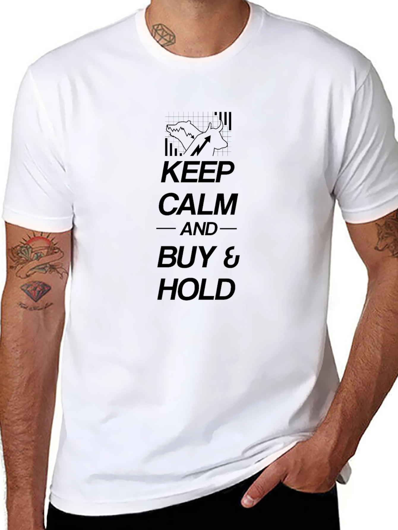 Keep Calm & Buy and Hold Black T-Shirt