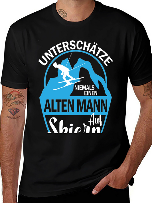 Skiing Old Man T-Shirt - Never Underestimate!