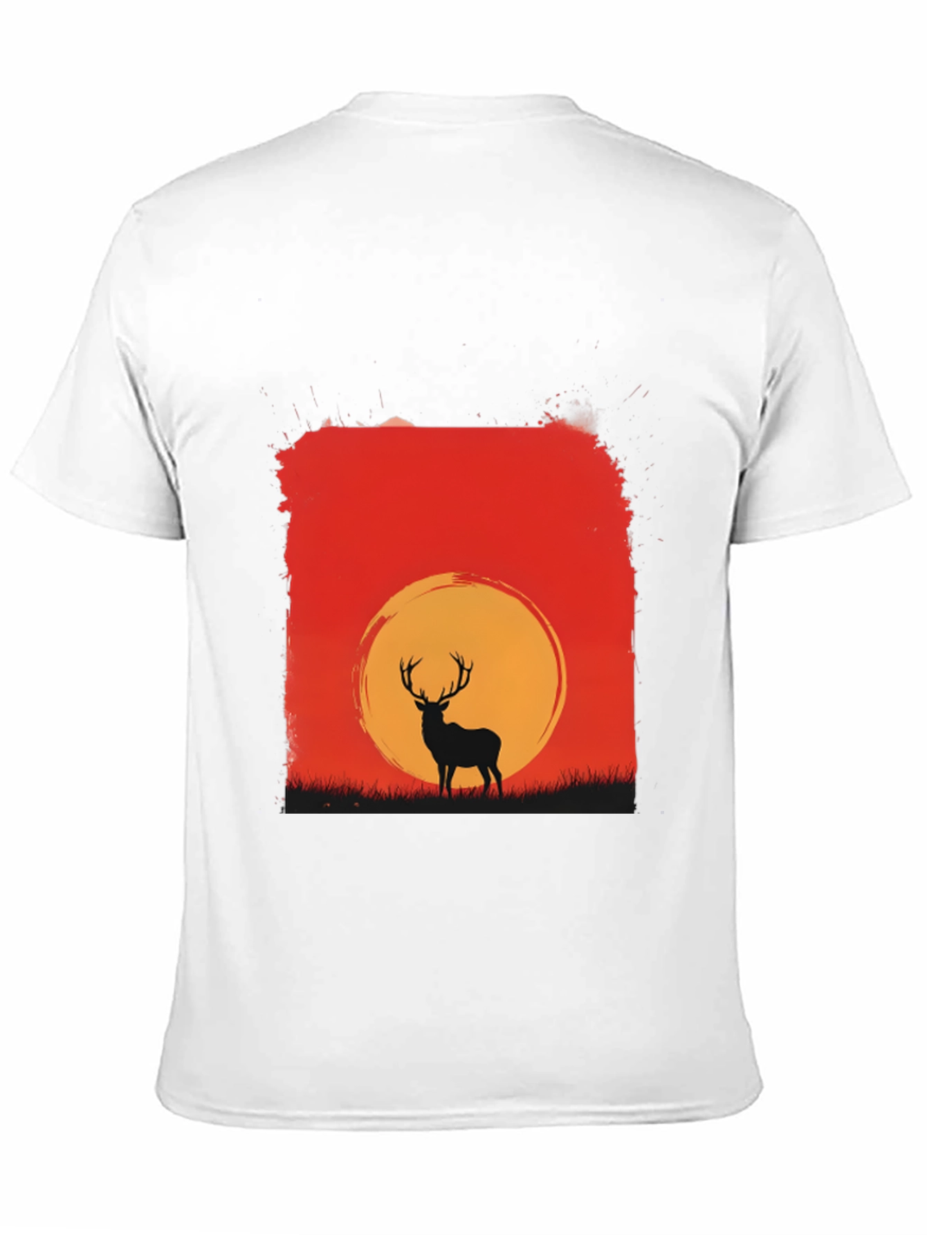 Sunset Deer Graphic Tee - Nature Inspired T-Shirt