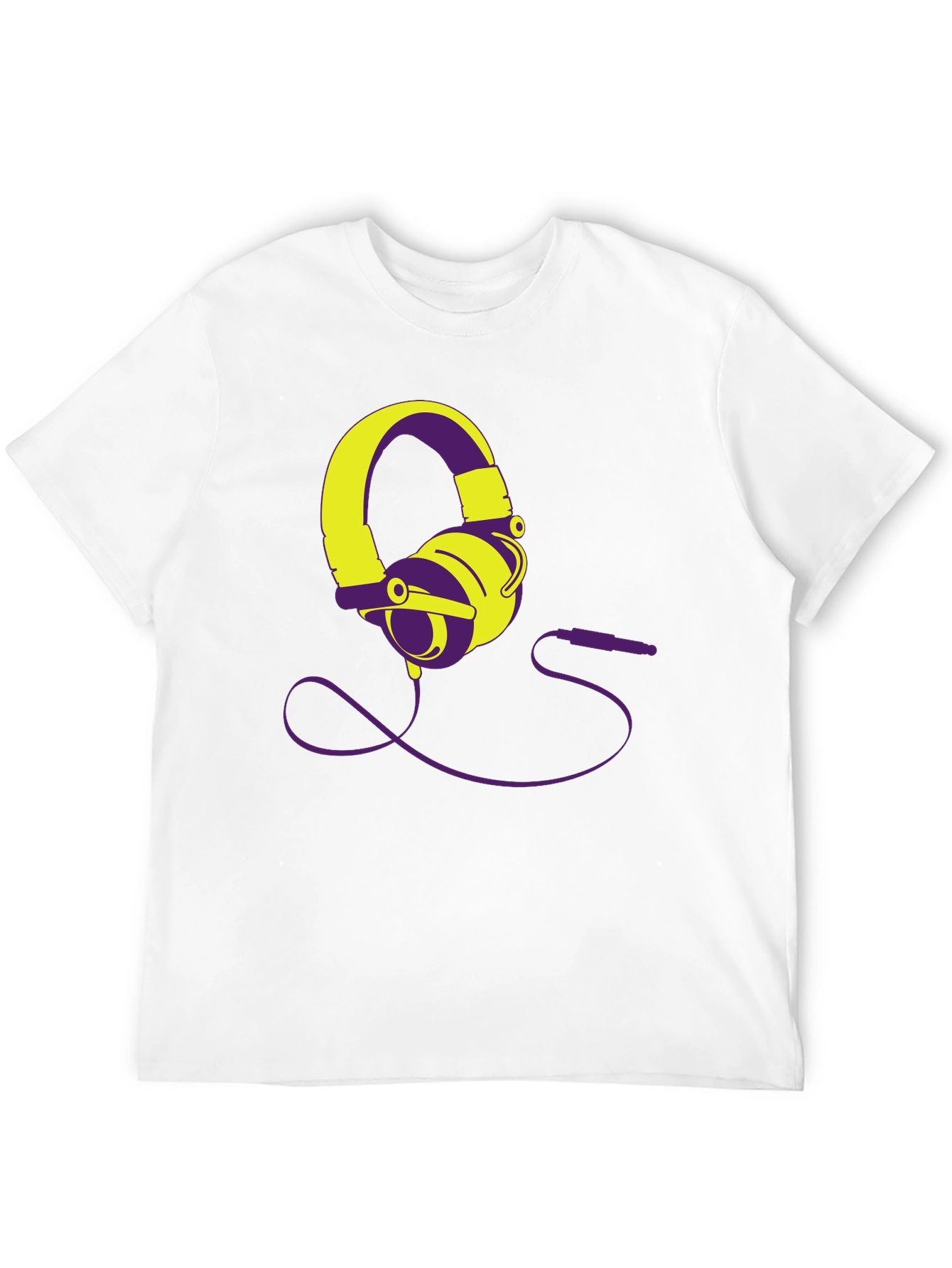 Modern Headphones Graphic Tee - Black