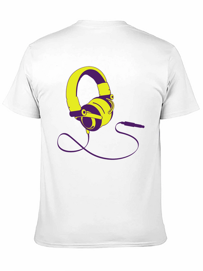 Modern Headphones Graphic Tee - Black