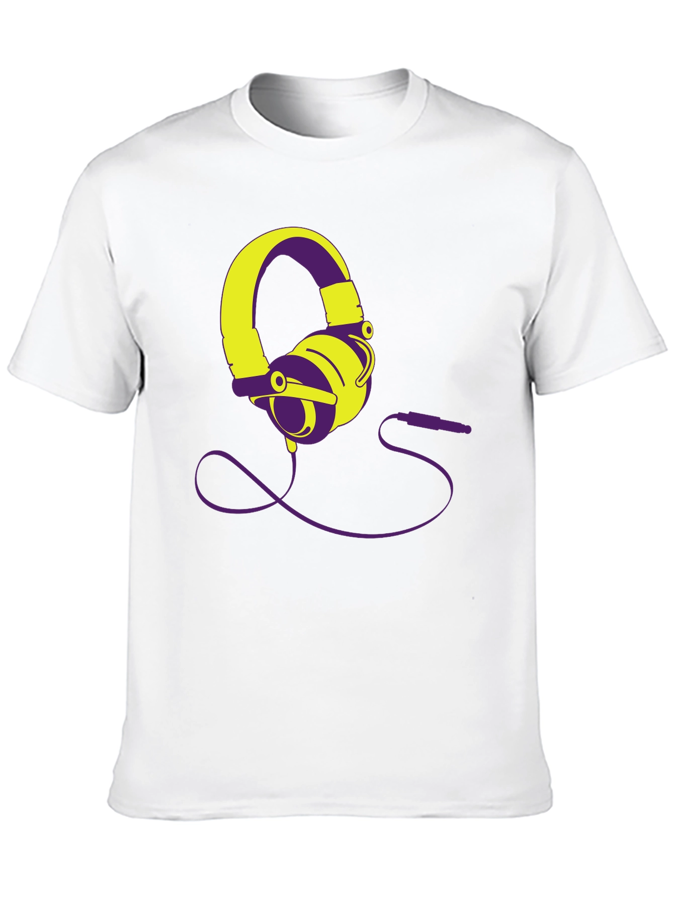 Modern Headphones Graphic Tee - Black