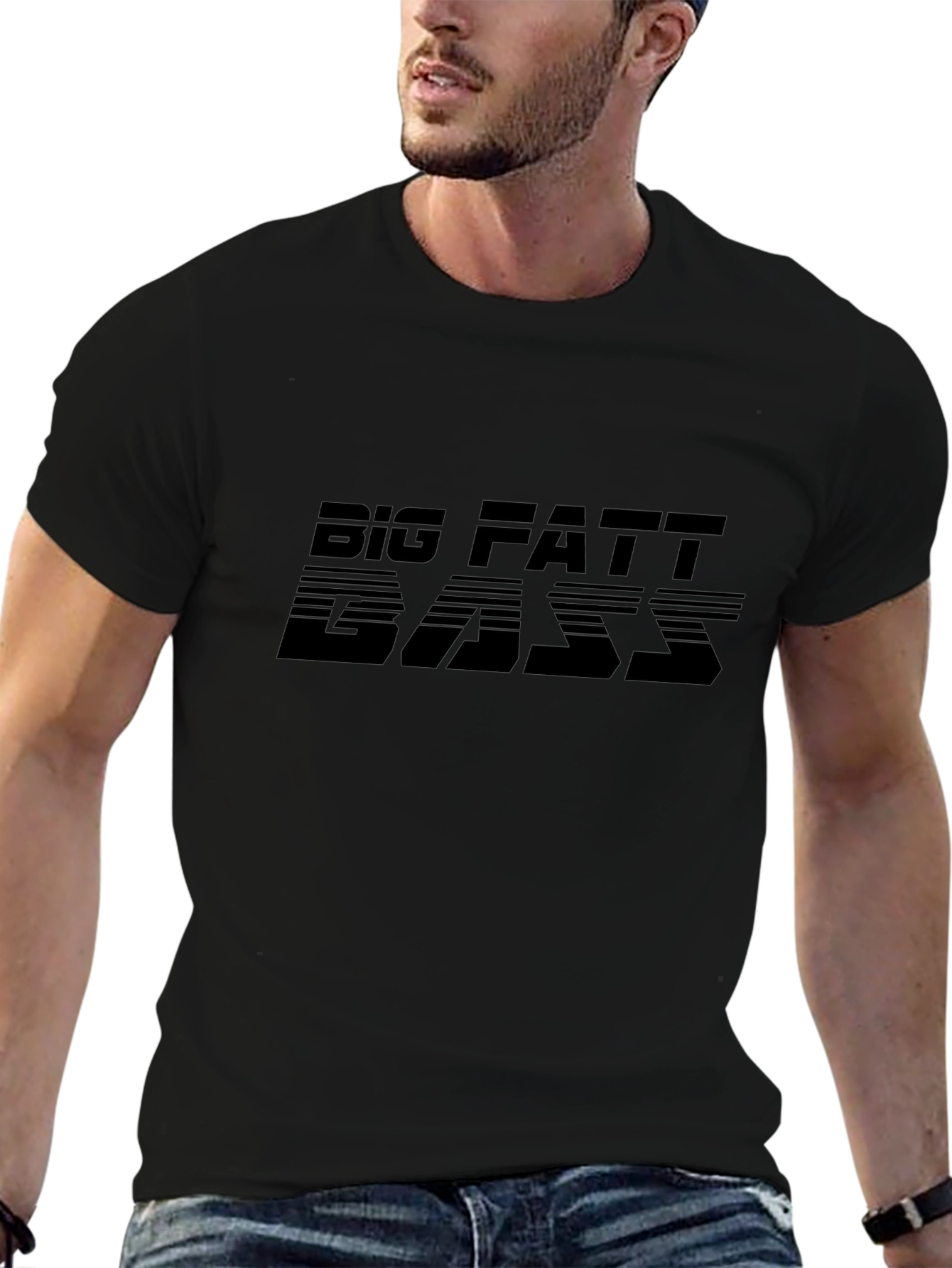 Big Fatt Bass T-Shirt - Classic Fit Black Tee