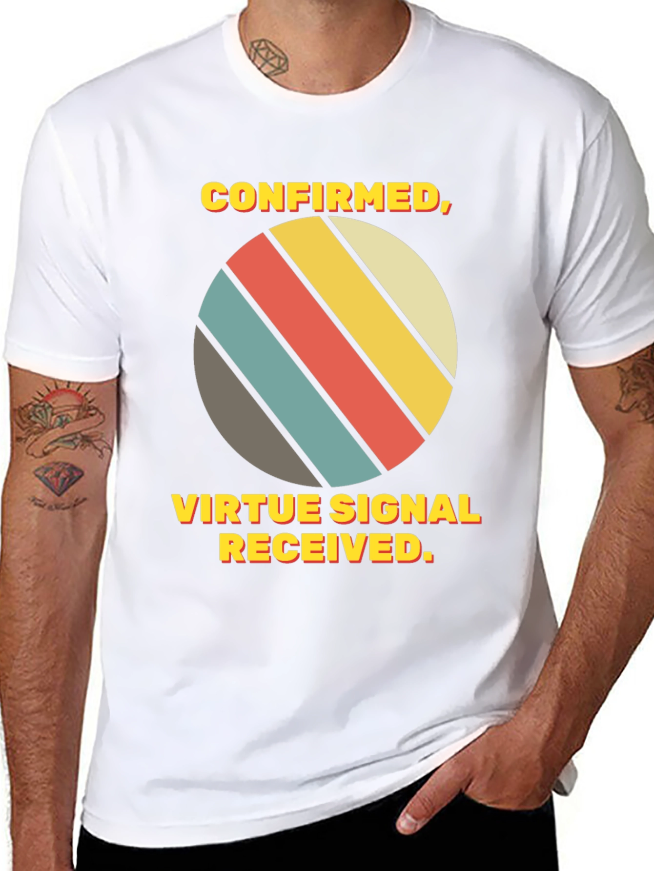 Virtue Signal Received T-Shirt - Retro Style