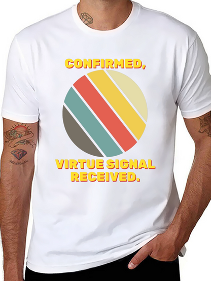 Virtue Signal Received T-Shirt - Retro Style