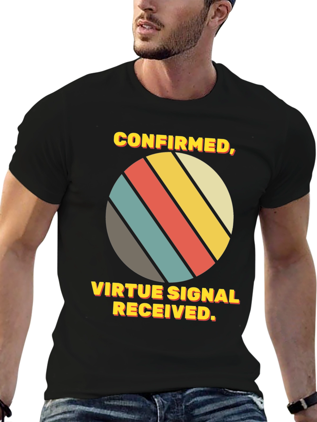 Virtue Signal Received T-Shirt - Retro Style