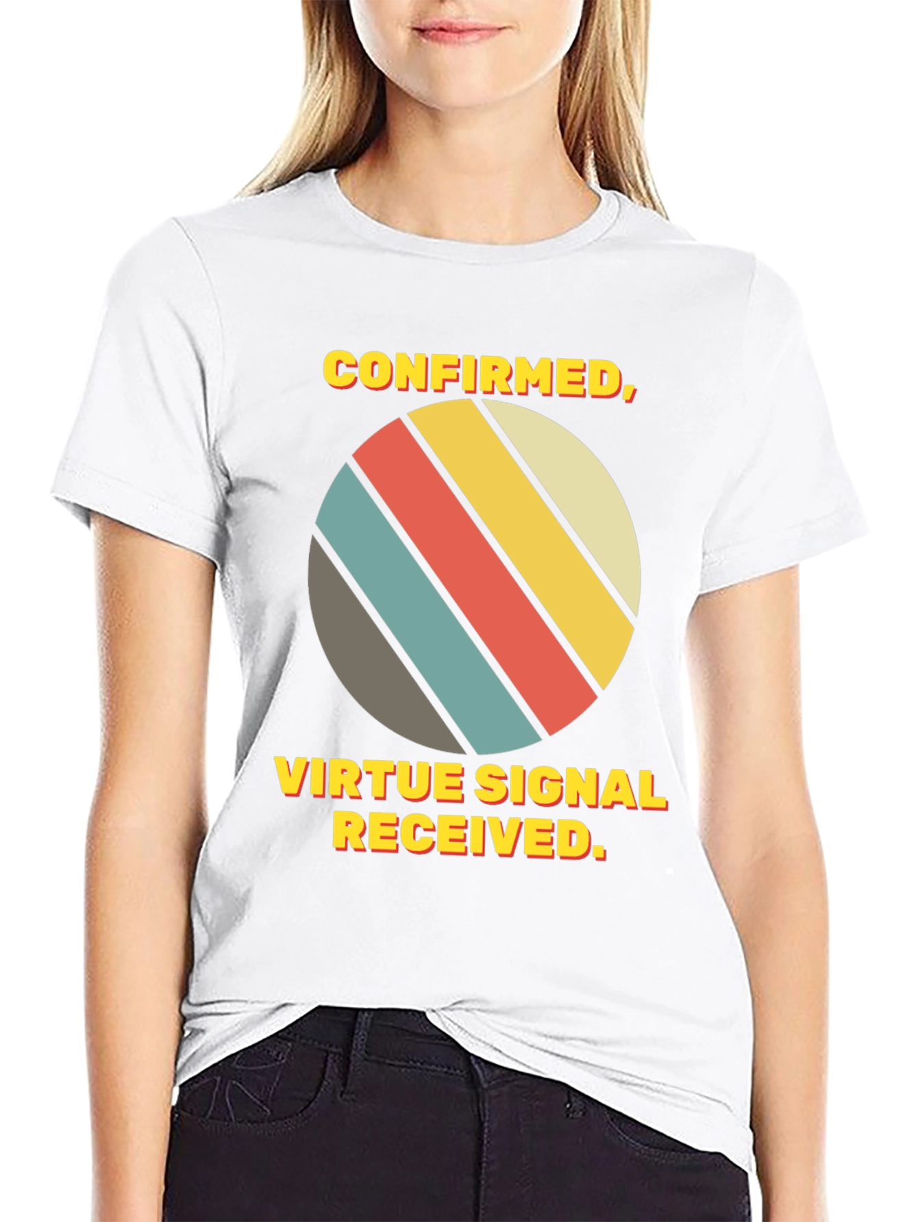 Virtue Signal Received T-Shirt - Retro Style