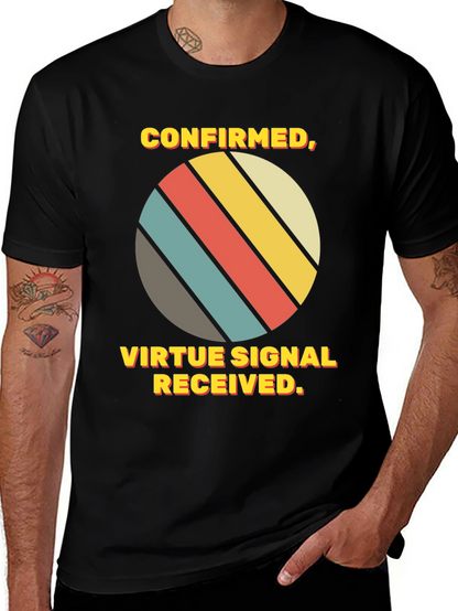 Virtue Signal Received T-Shirt - Retro Style