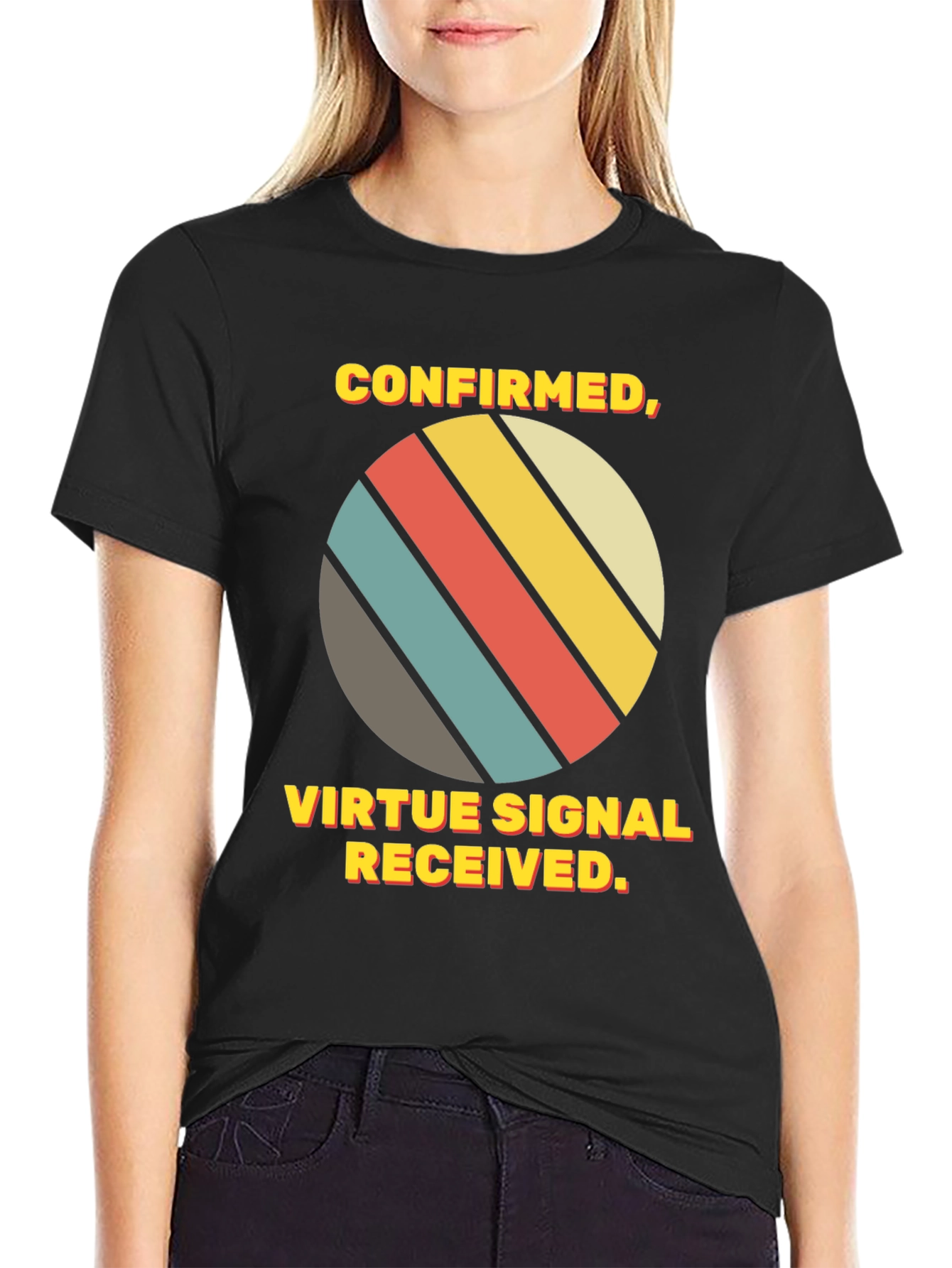 Virtue Signal Received T-Shirt - Retro Style