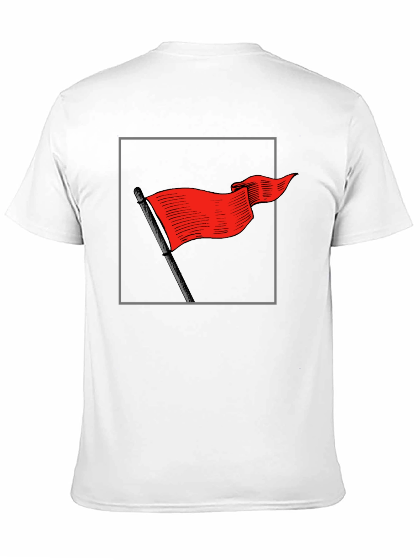 Red Flag Graphic Tee - Bold Statement Shirt