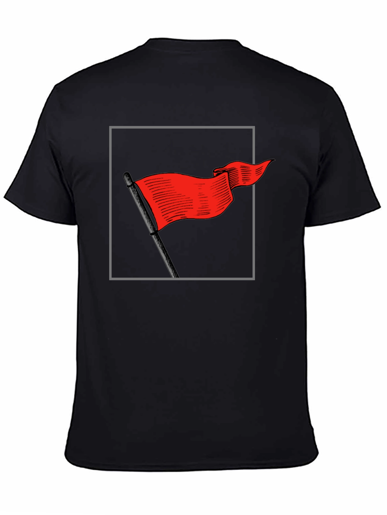 Red Flag Graphic Tee - Bold Statement Shirt