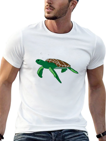 Cool Turtle Graphic Black T-Shirt