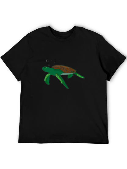 Cool Turtle Graphic Black T-Shirt