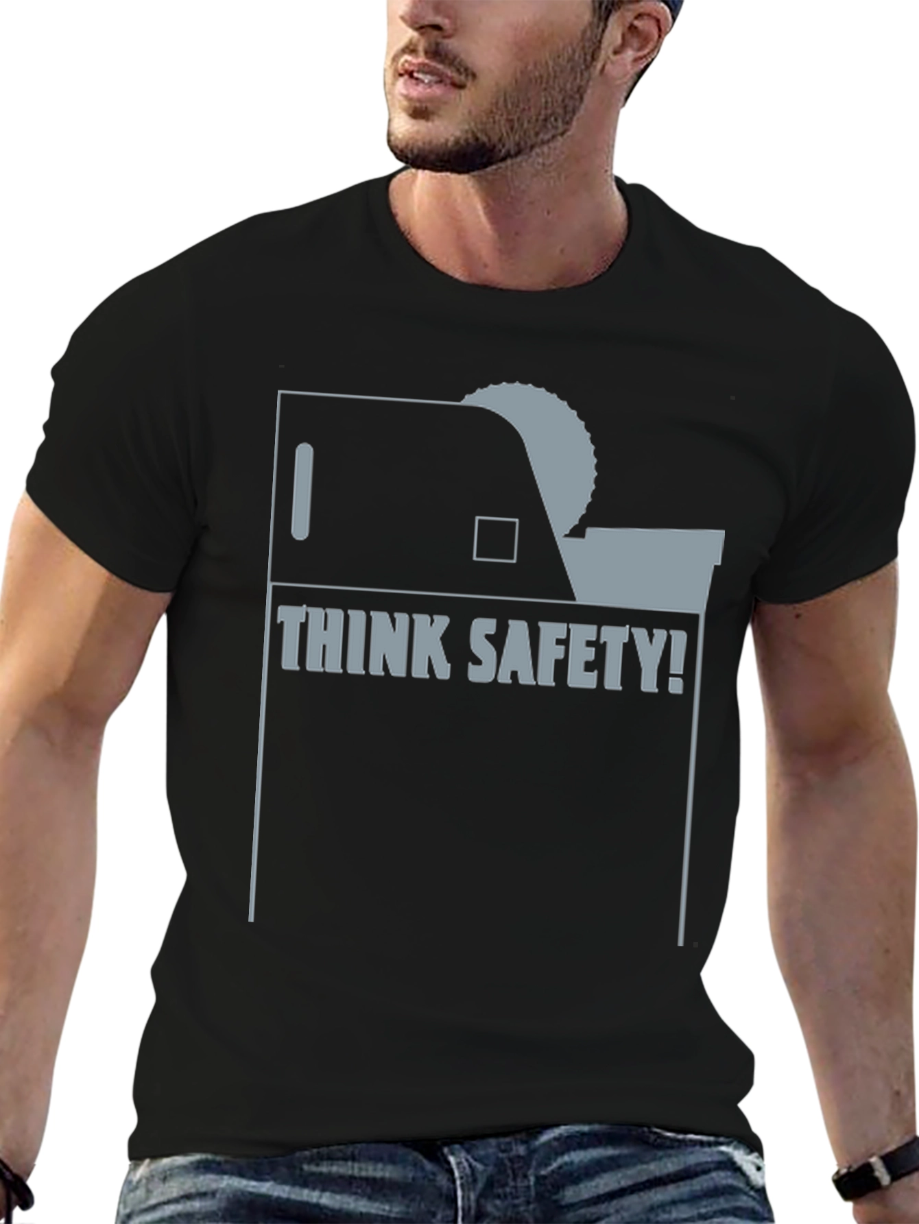 Think Safety T-Shirt - Funny Woodworking Tee