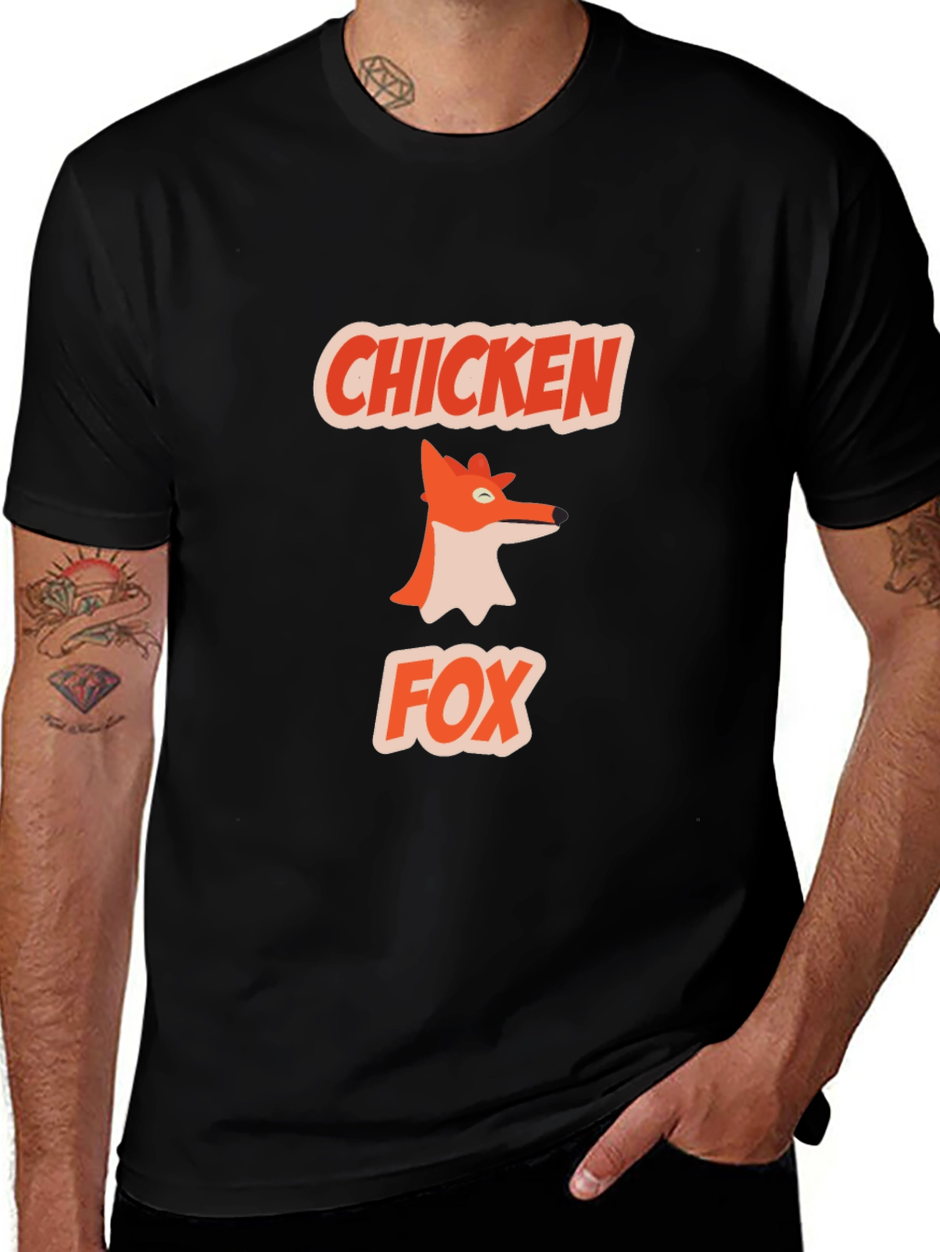 Chicken Fox Graphic Tee - Quirky & Fun Design