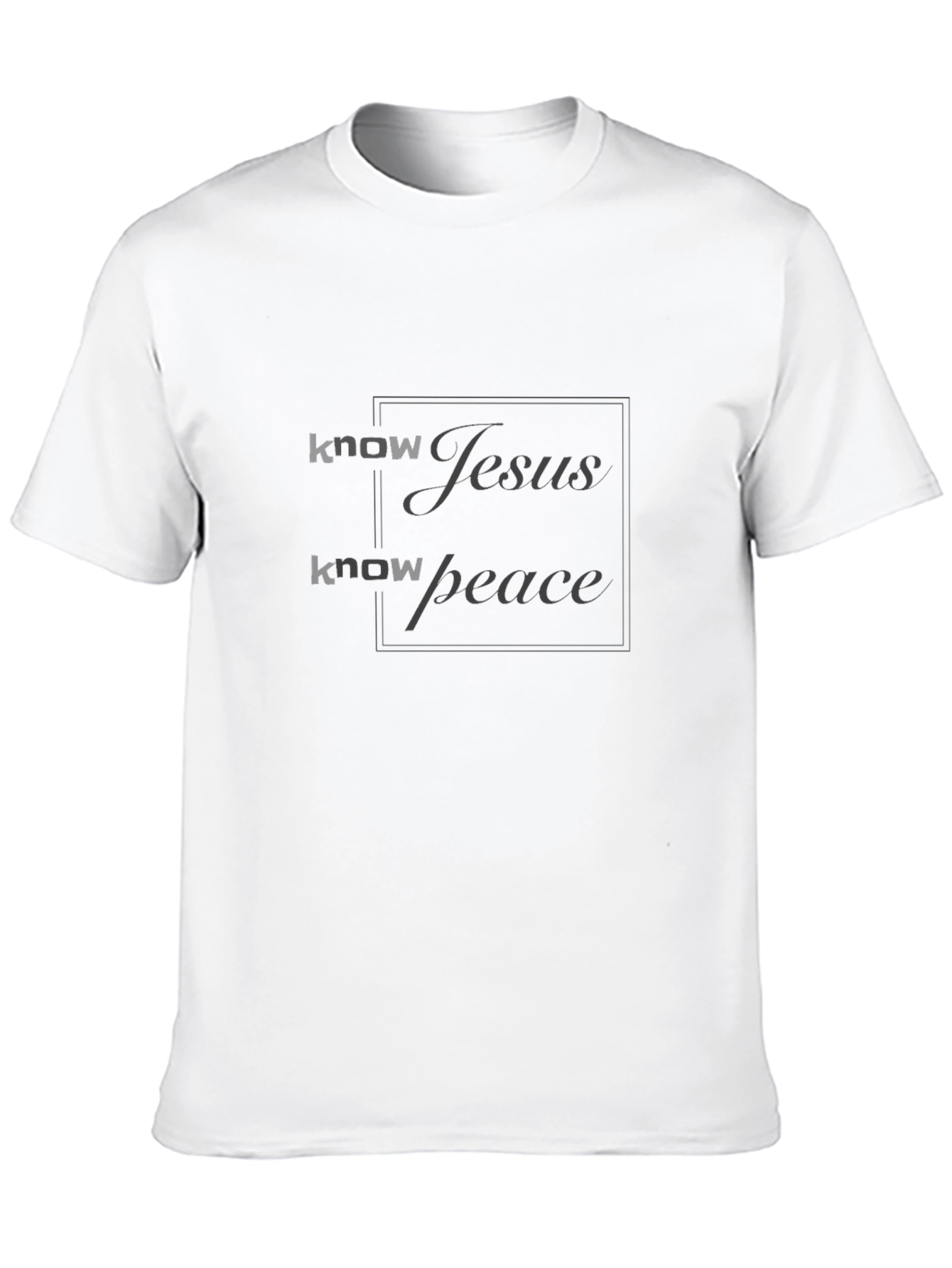 Know Jesus Know Peace Black Tee