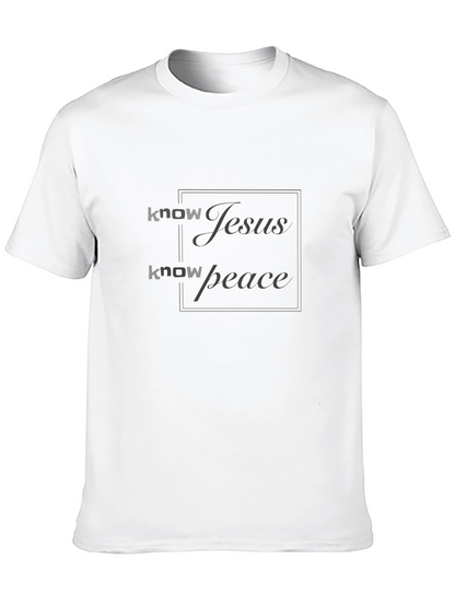 Know Jesus Know Peace Black Tee