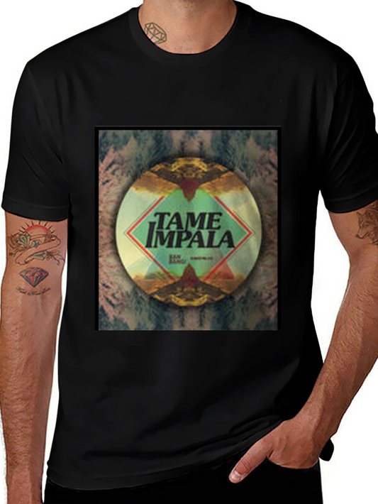 Tame Impala Black Cotton Graphic Tee