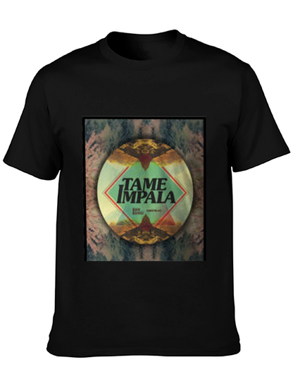 Tame Impala Black Cotton Graphic Tee