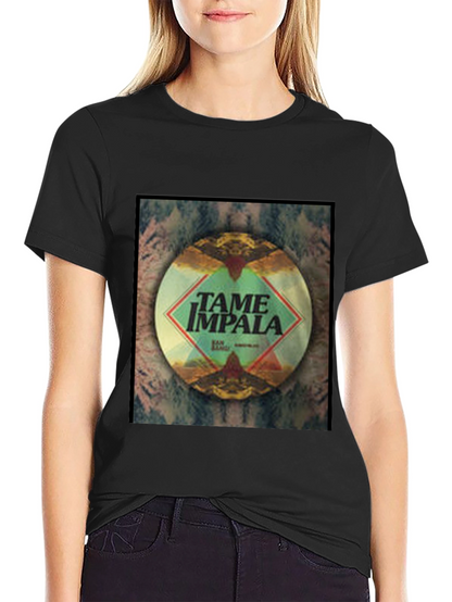 Tame Impala Black Cotton Graphic Tee