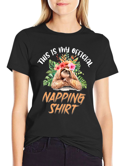Sloth Napping Shirt - Funny Graphic Tee