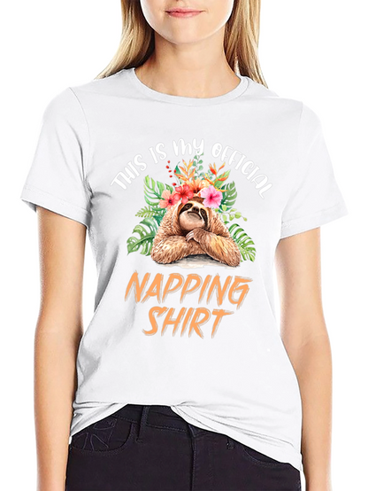 Sloth Napping Shirt - Funny Graphic Tee