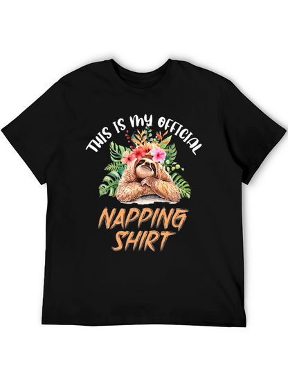 Sloth Napping Shirt - Funny Graphic Tee