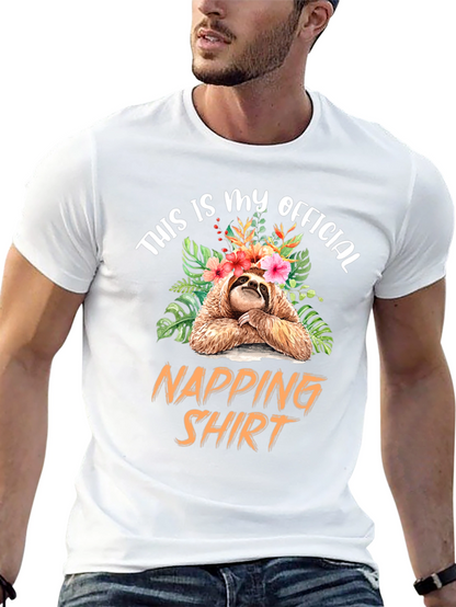 Sloth Napping Shirt - Funny Graphic Tee