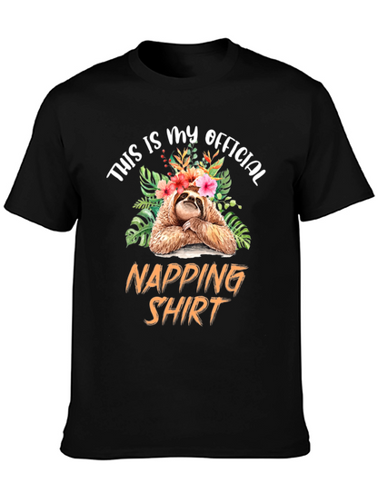 Sloth Napping Shirt - Funny Graphic Tee
