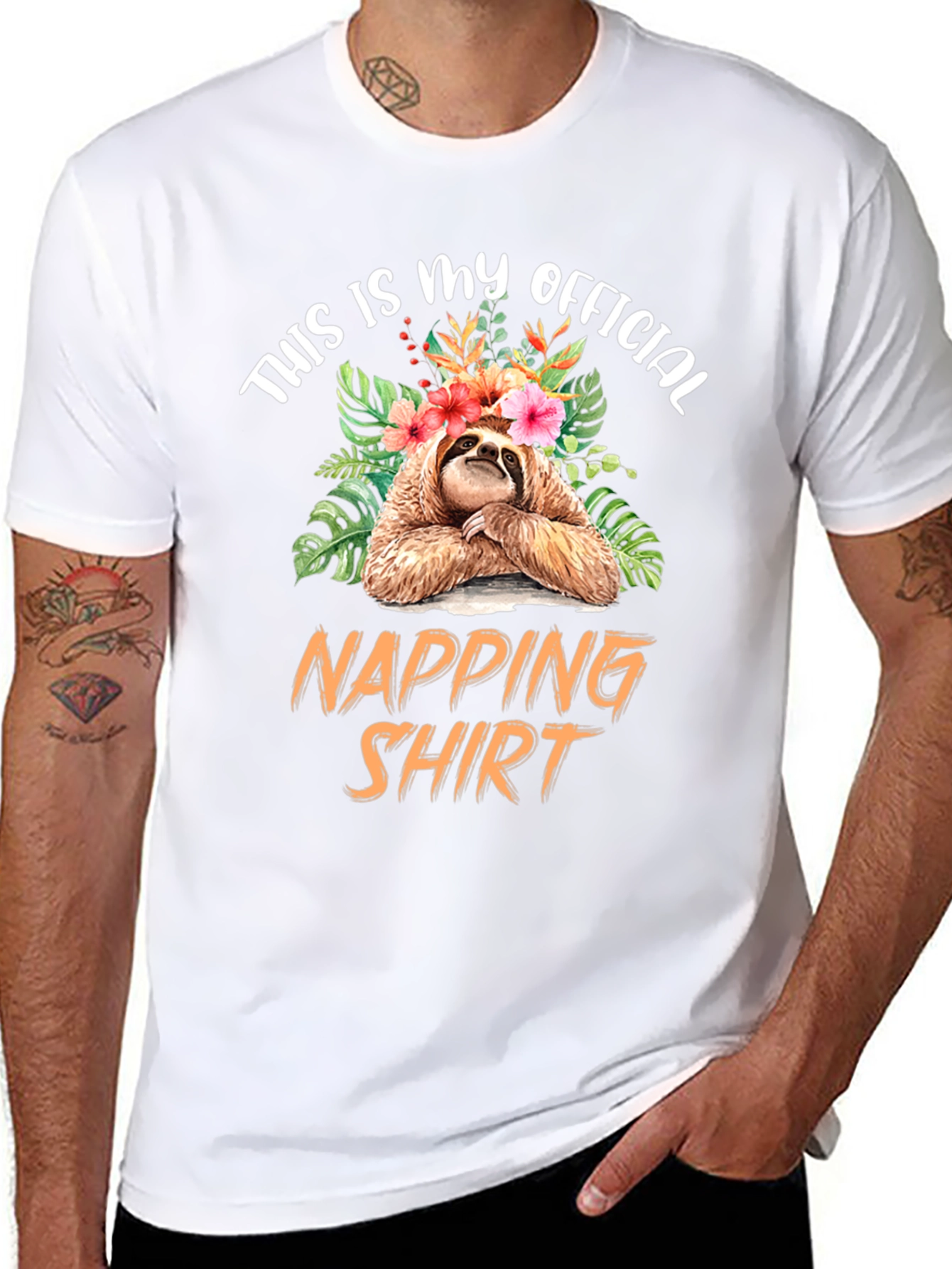Sloth Napping Shirt - Funny Graphic Tee