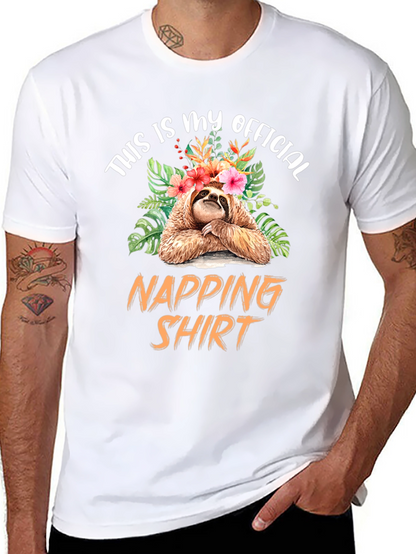 Sloth Napping Shirt - Funny Graphic Tee