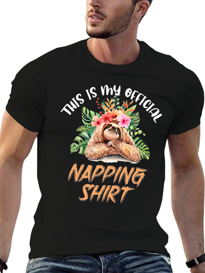 Sloth Napping Shirt - Funny Graphic Tee