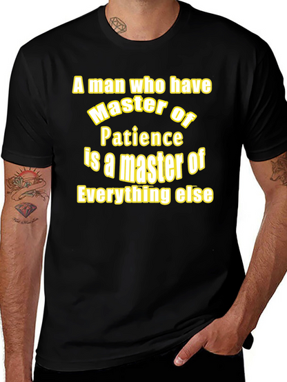 Master of Patience Black Graphic T-Shirt