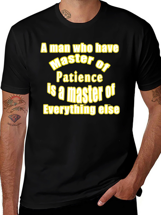 Master of Patience Black Graphic T-Shirt