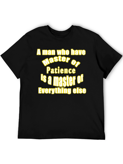 Master of Patience Black Graphic T-Shirt