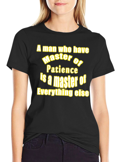 Master of Patience Black Graphic T-Shirt